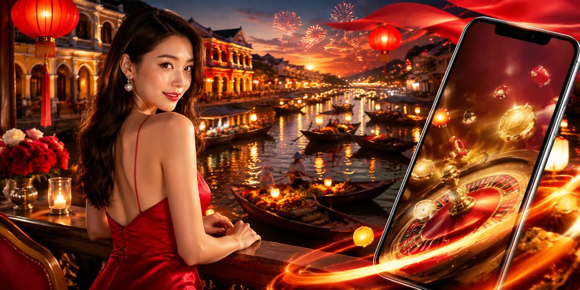 Người chơi sử dụng điện thoại tại bãi biển Hà Nội để truy cập nền tảng az8888